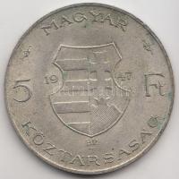 1947. 5Ft Ag "Kossuth" T:2-/3 Adamo F8.1