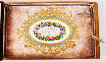 cca 1840-1860 "Emlékkönyv" Közel 80 különböző nagyrészt magyar nyelvű, kézzel írt és rajzo...