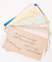 cca 1840-1860 "Emlékkönyv" Közel 80 különböző nagyrészt magyar nyelvű, kézzel írt és rajzo...