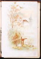 1898-1907 Emlékkönyv néhány rajzzal, néhány lap kijár