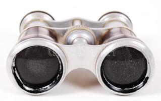 Gyökházberakásos színházi látcső, fém, jelzés nélkül, 9×8 cm