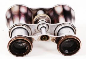 Gyökházberakásos színházi látcső, fém, jelzés nélkül, 9×8 cm