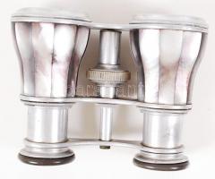 Gyökházberakásos színházi látcső, fém, jelzés nélkül, 9×8 cm