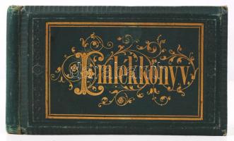 cca 1880 Emlékkönyv sok litho képpel és magyar beírásokkal