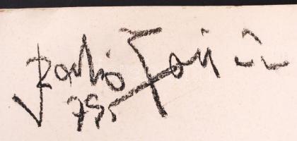 Szabó Zoltán (1929-): Férfi portré. Szén, karton, jelzett, 100×70 cm