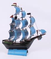 Fém vitorlás hajó makett / Metal ship statue 40 cm
