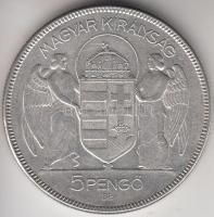 1930. 5P Ag "Horthy-jobbra" T:3
Adamo P8