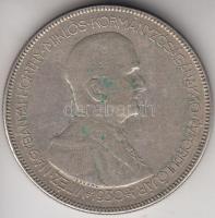 1930. 5P Ag "Horthy-jobbra" T:3 patina Adamo P8