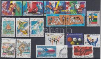 2000-2001 Sydney olimpia 17 klf bélyeg, közte sorokkal, 2000-2001 Sydney Olympics 17 diff. stamps with sets