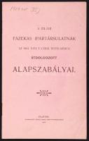 1904 A Zilahi fazekas ipartársulat alapszabályai 16p.