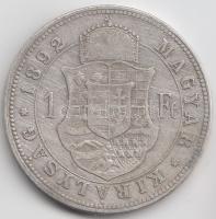 1892KB 1Ft Ag "Fiumei címer" T:2-,3