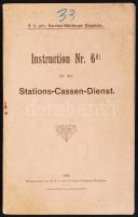 1902 A Kassa-Soproni vasúttársaság állomási pénztárosok részére szóló utasítás / Intsturction für den Stations Cassen Dienst für die Kaschau-Oderberger Eisenbahn 165p.
