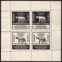 1960 Rampacher Katalógus emlékblokkja (Római olimpia)