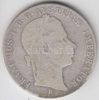 1858B 1Fl Ag "Ferenc József" T:3