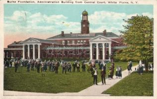 White Plains, Burke Foundation, administration building from Central Court (small tear)