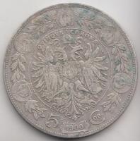 Ausztria 1900. 5K Ag T:3 Austria 1900. 5 Corona Ag C:F Krause KM#2807
