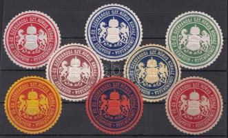 Budapest Szt. Rókus Kórház Gondnoksága 8 db klf pecsétbélyeg