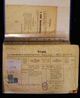 cca 1890-1910 45 darabos nyomtatvány gyűjtemény: alapszabályok, éves jelentések, számlák, sok okmány...