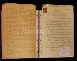 cca 1890-1910 45 darabos nyomtatvány gyűjtemény: alapszabályok, éves jelentések, számlák, sok okmány...