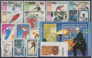 Olympics 18 diff. stamps + 1 block from foreign contries, Olimpia 18 db bélyeg + 1 db blokk klf külföldi országokból