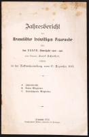 1912 A Brassói önkéntes tűzoltóegyesület éves jelentése német nyelven / Annual report of the voluntary fireguards of Kronstadt 24p.