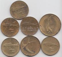 Szlovénia 1992-1996. 1T (5x) + 1995. 2T + 1995. 5T (7x) T:vegyes
Slovenia 1992-1996. 1 Tolar (5x) + ...