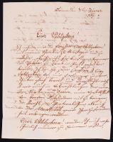 1819 Brünn, A városi főkapitánynak címzett levél Győrbe viaszpecséttel/

1819 Brno, a letter adresse...
