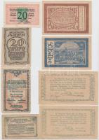 Ausztria 1920. 8db városi szükségpénz T:I-III
Austria 1920. 8 pcs of necessity notes C:UNC-F