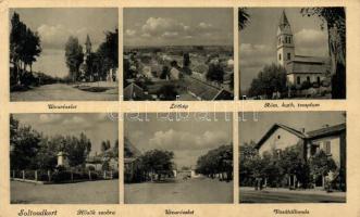 Soltvadkert vasútállomás, Hősök szobra, templom (EK)