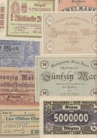 Német Birodalom / Weimari Köztársaság 1918-1923. 8db városi szükségpénz T:I-II (hhajtatlanok) Germany / Weimar Republic 1918-1923. 8pcs necessity notes C:UNC-XF (unfolded)