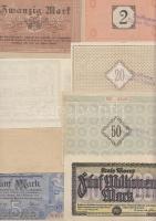 Német Birodalom / Weimari Köztársaság 1918-1923. 8db városi szükségpénz T:I-II (hhajtatlanok)
German...