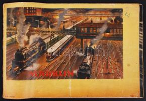 1939/40 Märklin D 16 színesen, gazdagon illusztrált játékkatalógus/  Märklin D 16 modell train catalogue, 72 p.