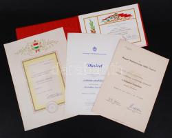 1959-1978 Grodovszki József rendőrtiszt részére kiállított oklevelek (4 db)