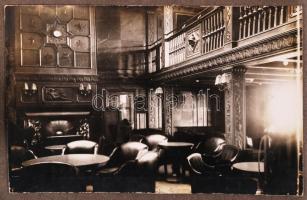 1925 Fotóalbum németországi hajóútról a fotók alatt a helynevek feltüntetésével,31 db fényképpel, fé...