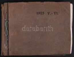 1925 Fotóalbum németországi hajóútról a fotók alatt a helynevek feltüntetésével,31 db fényképpel, fé...