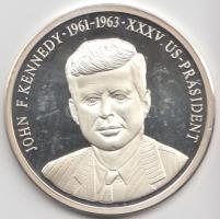 Németország 1991. "John F. Kennedy" Ag emlékérem (16.91g/0.999) T:PP Germany 1991. "John F. Kennedy" commemorative Ag medallion (16.91g/0.999) C:PP