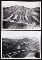 cca 1940 Balaton-felvidéket ábrázoló légi fotó (2 db), 13x18 cm.