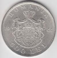 Románia 1944. 500L Ag T:2- Romania 1944. 500 Lei Ag C:VF Krause KM#65