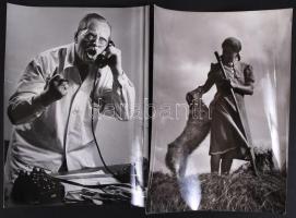 cca 1959 Sziklai Dezső (1910-1997): Életképek.18x24 cm (4 db).