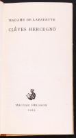 Új Elzevír Könyvtár: Mme de Lafayette - Cleves Hercegnő Bp., 1963, Magyar Helikon, 1600 példány félb...