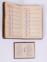 1948, 1949 2 db zseb és tárcanaptár, egyik aranyozott lapszélekkel
