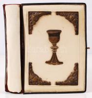 Közönséges isteni tiszteletre rendelt énekes-könyv.... Bp., 1892 Hornyánszky. Aranyozott lapszélekkel, rézveretes szaruborítással, kapcsos