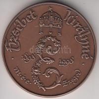 Fritz Mihály (1947-) 1998. "MÉE Szeged / Erzsébet Királyné halálának 100. évfordulója" Br emlékérem (42,5mm) T:1