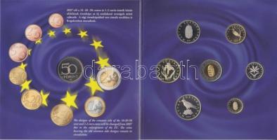 2007. 1Ft-100Ft 8klf db, szettben, benne 50Ft "50 éves a Római Szerződés" T:PP