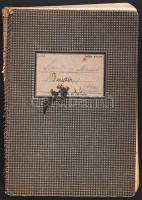 cca 1900 Kézzel írt receptfüzet 50 étel és 100 sütemény receptjével