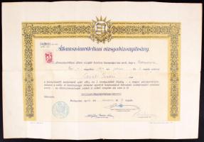 1946 Államszámviteltani vizsgabizonyítvány Kossuth címerrel