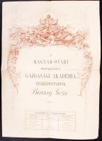 1885 A Magyaróvári Gazdasági Akadémia végbizonyítványa (javított)