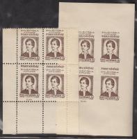 1927 Pilvax kávéház emléktábla leleplezés fogazott és vágott barna színű négyestömb