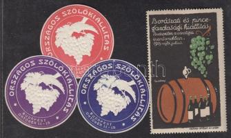 1914- 4 klf szőlő- és borászati kiállítás levélzáró