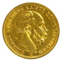 Német Államok / Poroszország 1873A 20M Au "I. Vilmos" (7.94g/0.900) T:2- ph. German States / Prussia 1873A 20 Mark Au "Wilhelm I" (7.94g/0.900) C:VF edge error